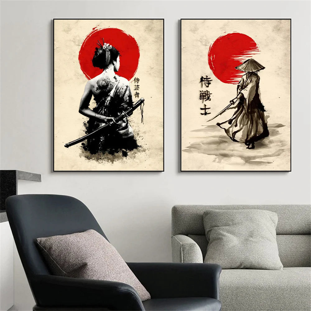 Japanese Samurai Suibokuga