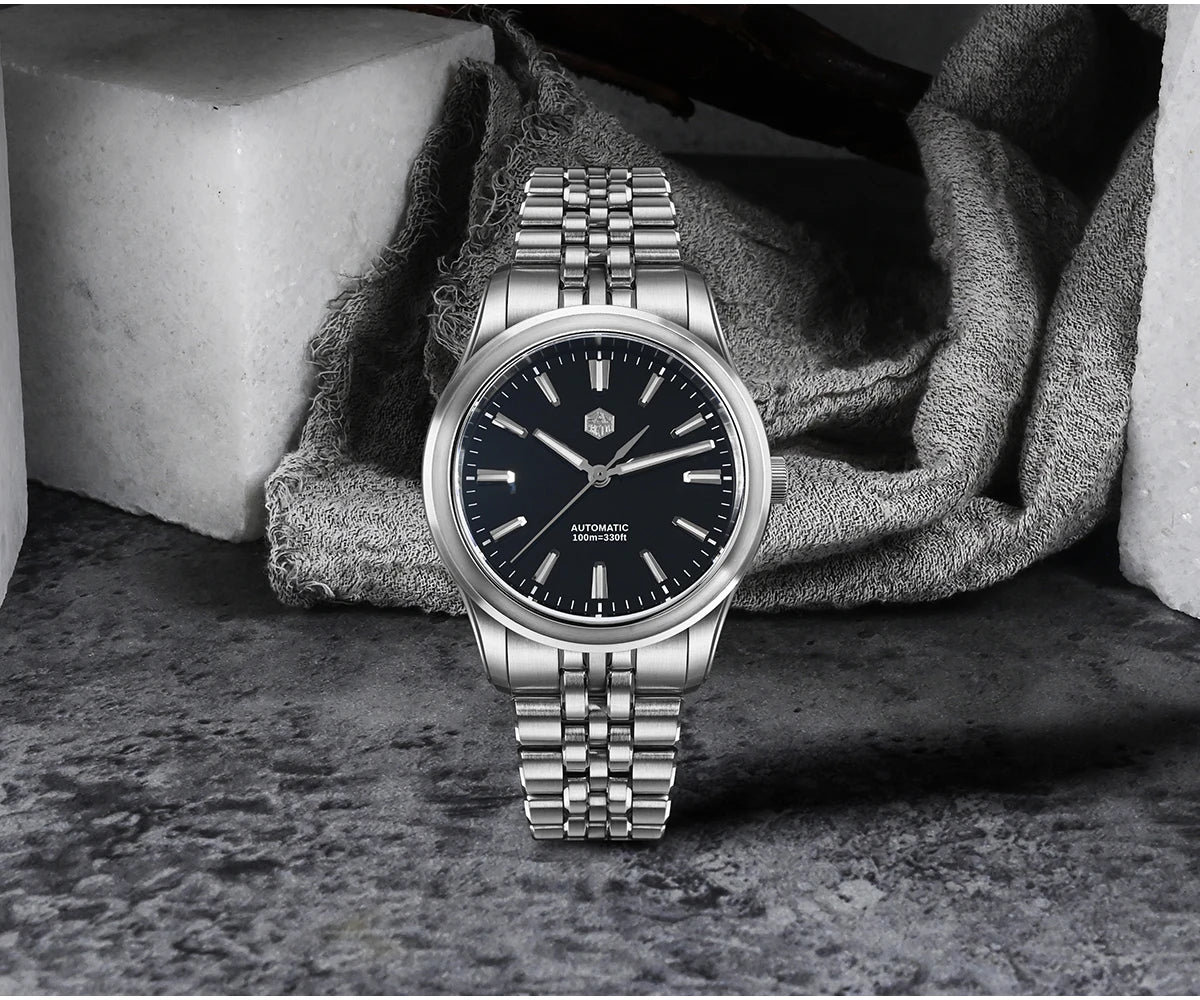 San Martin 36mm 39mm Gada Classic Simple Enamel Dial Miyota 90S5 Original Design Dress Men Automatic Mechanical Watch SN0144