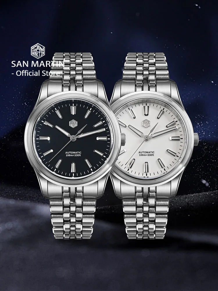 San Martin 36mm 39mm Gada Classic Simple Enamel Dial Miyota 90S5 Original Design Dress Men Automatic Mechanical Watch SN0144