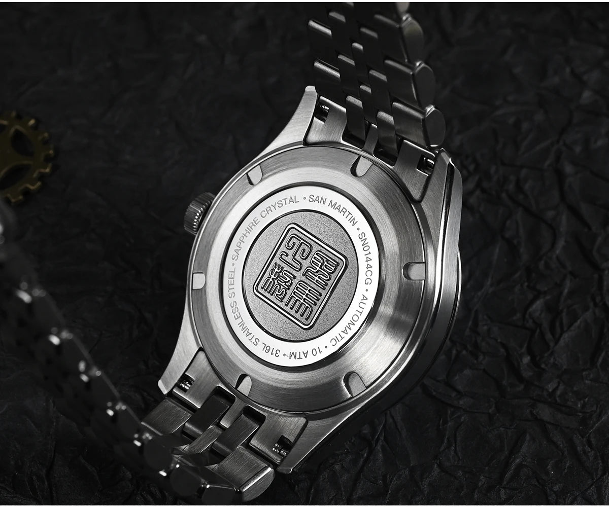 San Martin 36mm 39mm Gada Classic Simple Enamel Dial Miyota 90S5 Original Design Dress Men Automatic Mechanical Watch SN0144