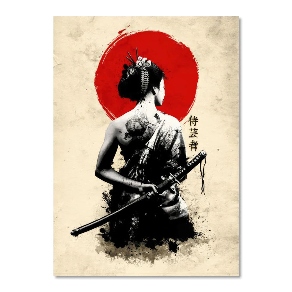Japanese Samurai Suibokuga