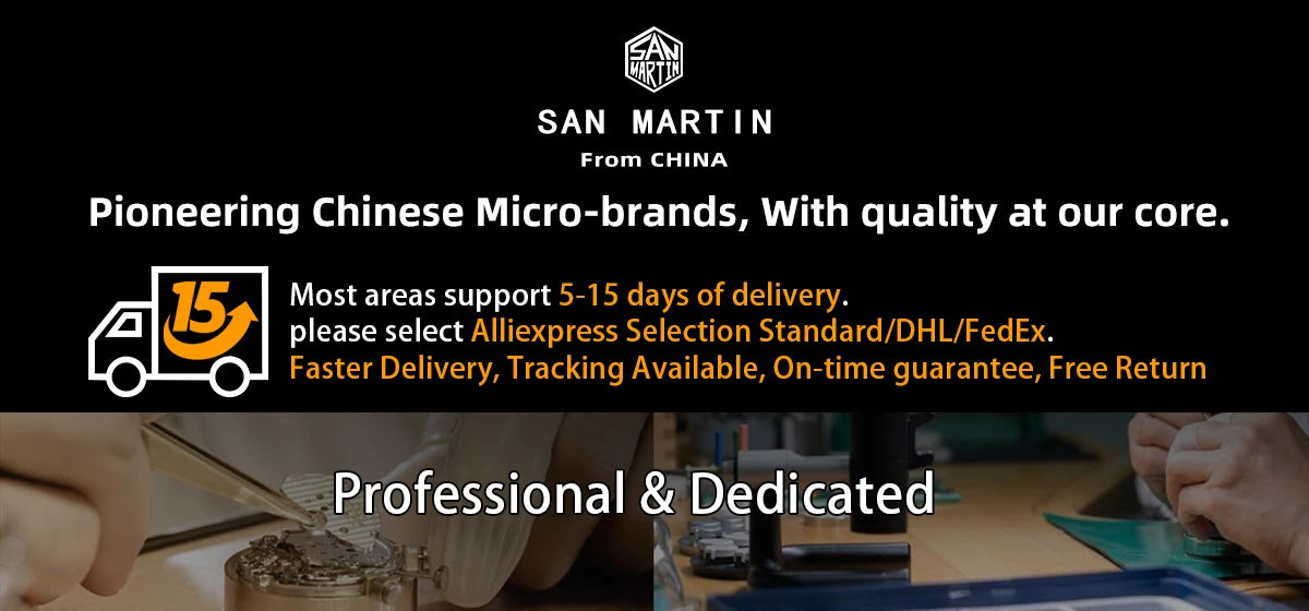 San Martin 36mm 39mm Gada Classic Simple Enamel Dial Miyota 90S5 Original Design Dress Men Automatic Mechanical Watch SN0144